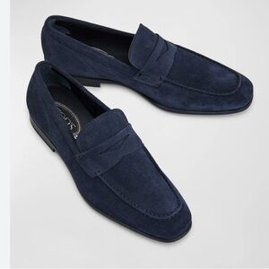 Tod’s Men's Mocassino Gomma Leggera Suede Penny Loafers 10